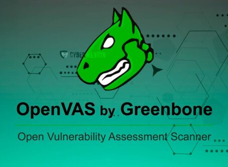 Logotipo de OpenVAS by Greenbone con un diseño verde sobre un fondo abstracto.