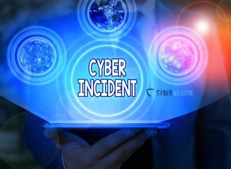 Concepto visual que explica qué es un ciberincidente, con un holograma tecnológico y el texto "Cyber Incident".