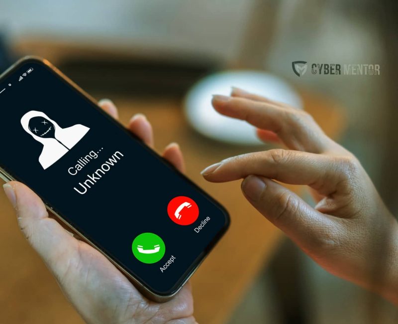 Móvil recibiendo una llamada de un número desconocido que simboliza una estafa, ilustrando la importancia de saber cómo evitar llamadas spam