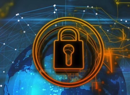 Un candado digital que simboliza los protocolos de seguridad de red protegiendo las conexiones globales de internet.