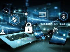 Interfaz de seguridad digital detectando ciberataques a empresas en 2026