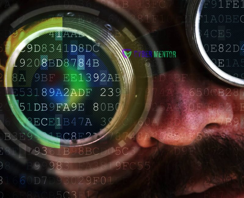 Representación conceptual del hacking visual con un ojo viendo código digital