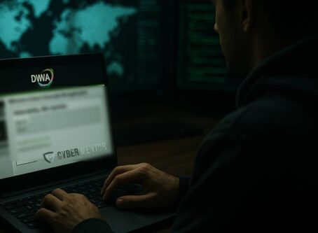 Profesional de ciberseguridad siguiendo el tutorial de DVWA en un entorno de laboratorio.